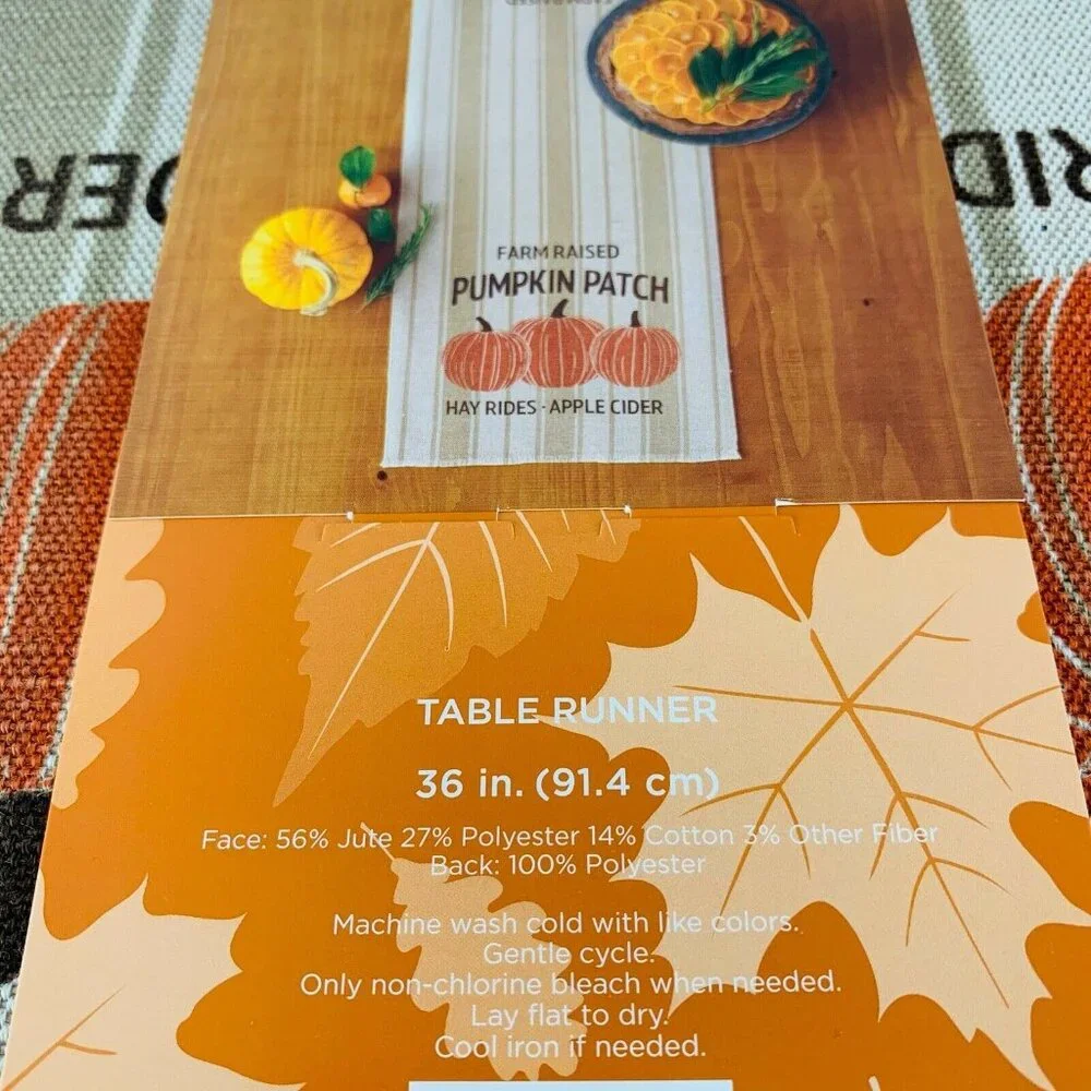 Kohl's Celebrate Fall Together Table Runner Autumn Pumpkin Patch 36